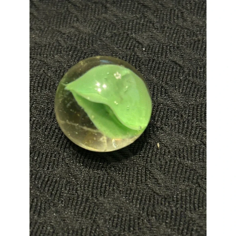 VintageMarbles Lot of 3 | Blue Swirl, Green Ribbon, Clear Core (1) 3/4